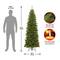 6.5ft. Unlit North Valley™ Spruce Pencil Slim Artificial Christmas Tree